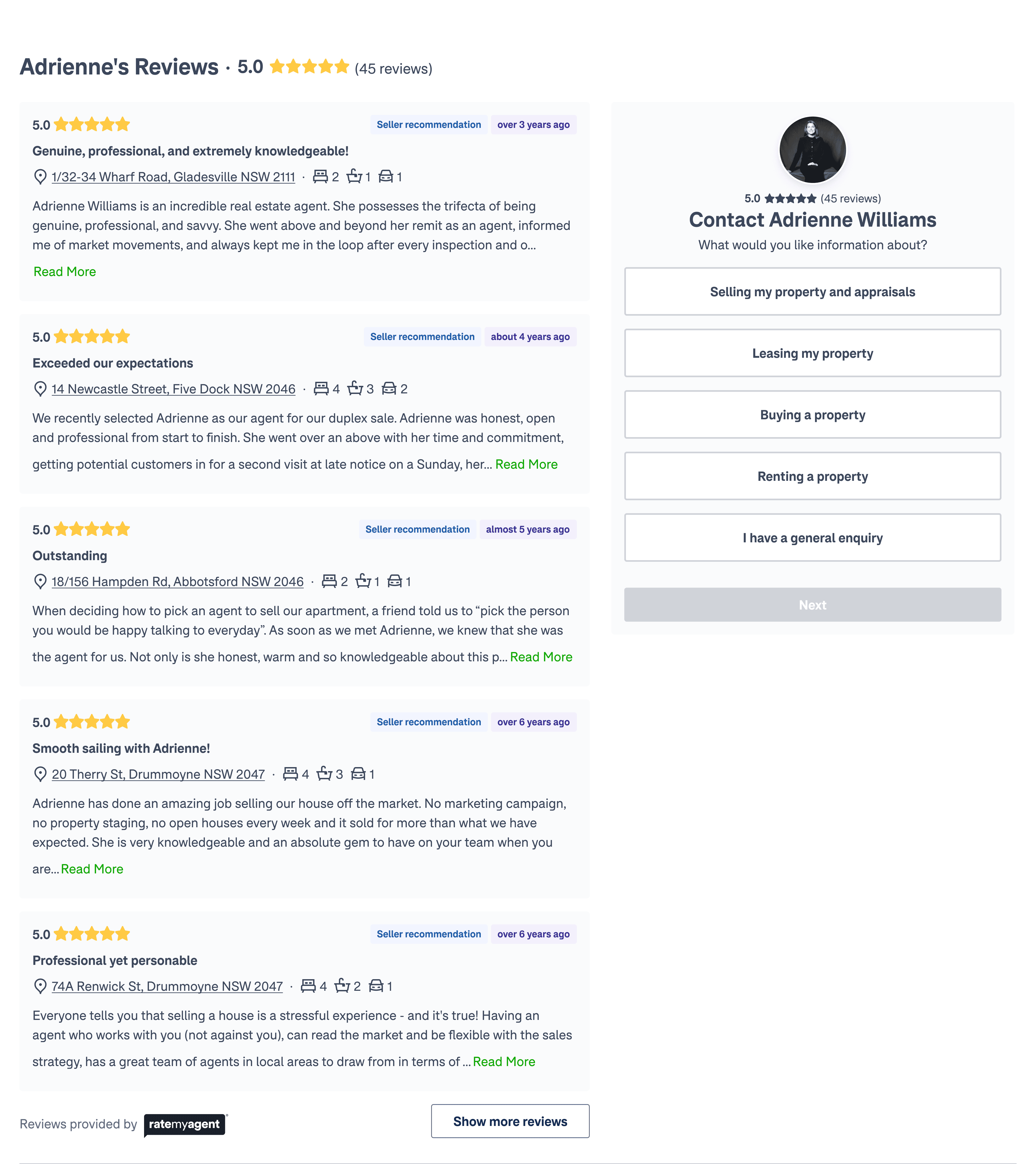 Domain reviews and enquiry form — quick test
