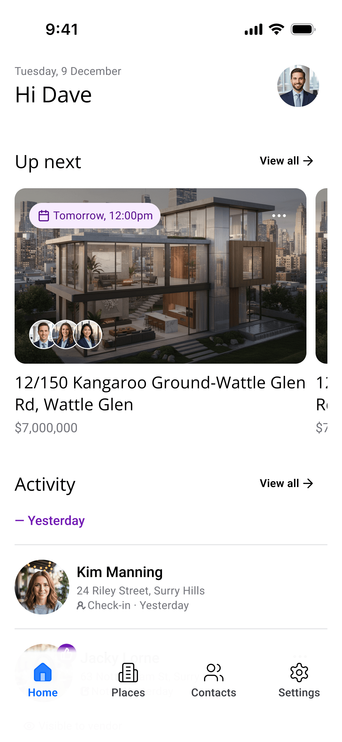 Homepass app — homepage screen